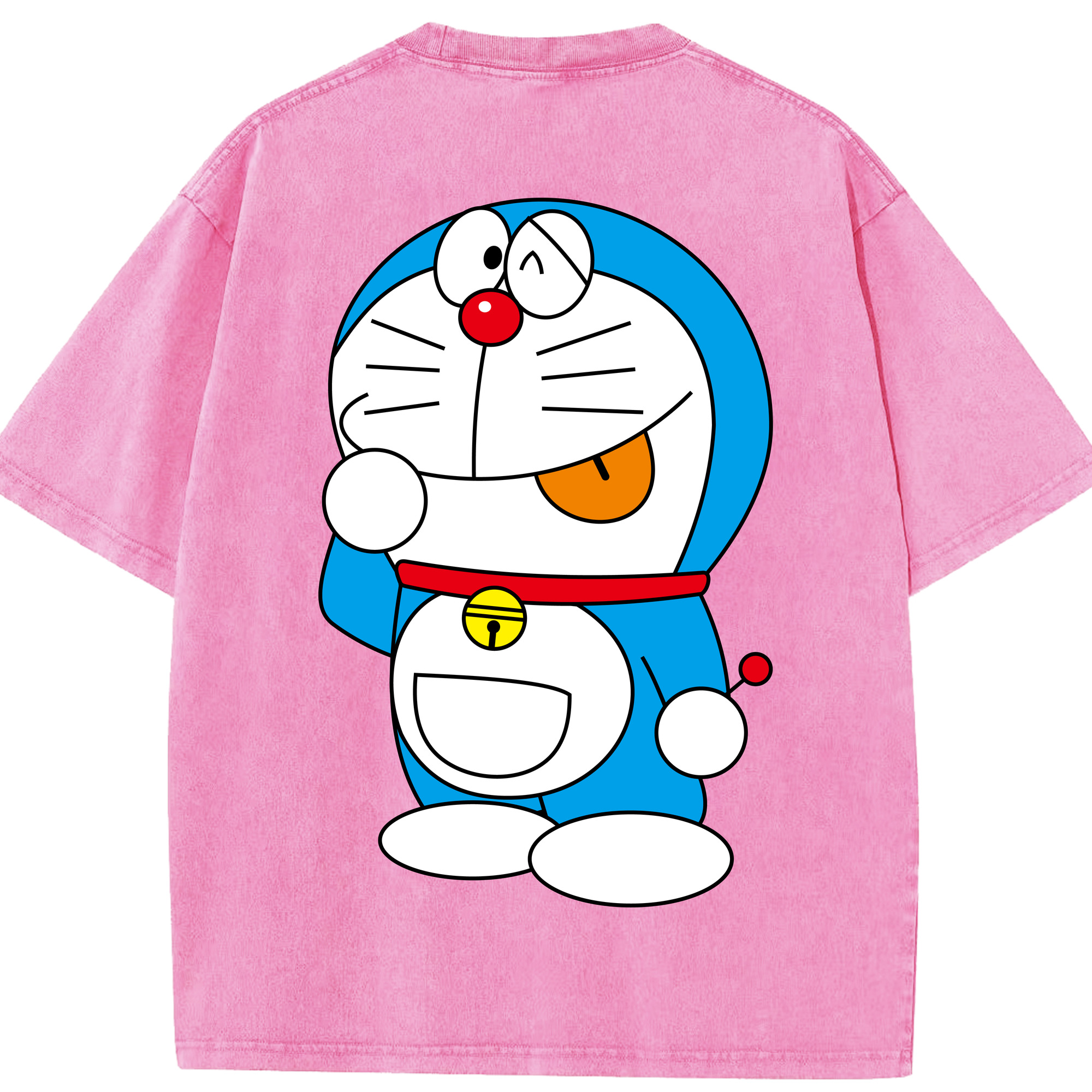 （画像用） ドラえもん Doraemon 綿100% ヴィンテージ風 半袖Tシャツ（背面プリント）